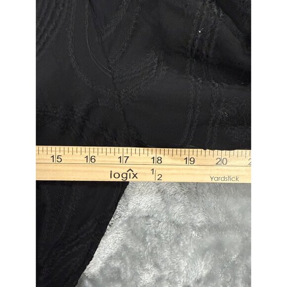 AllSaints Black Viscose Wrap Dress With Puff Sleeves Sz 4 - Picture 8 of 8